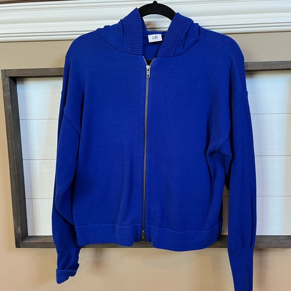 Cabi Dress up hoodie. Sweater Zip Up Hood EUC. Style # 5460. Machine Wash - Picture 4 of 6